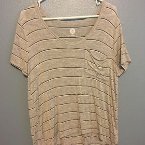 Grey and white striped shirt